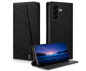 laddutoi Coque pour Samsung Galaxy A57 5G, Housse Cuir PU Flip Case avec Porte Carte & Stand, Pochette Antichoc de Protection Étui pour Samsung Galaxy A57, Noir