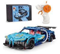 laddutoi Voiture RC F1 City à partir de 12 ans, compatible avec Lego Technic, 433 pièces, 1:16, bleue, avec télécommande 2,4 GHz, cadeau d'anniversaire parfait pour les enfants à partir de 10, 11, 12,