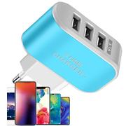 Ladeblock Zum Aufladen - USB Ladegerät Stecker | Kompakter Intelligenter 3 Anschluss Charger, Leuchtendes Multifunktionales Ladegerät Für Smartphone, Zuhause, Reise, Büro, Auto, Schnellladung