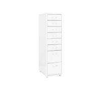 Ladeblok verrijdbaar 28x41x109 cm metaal wit335920