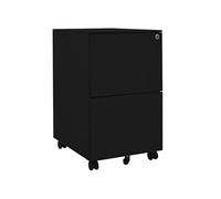 Vidaxl Classeur Mobile Noir 39x45x67 Cm Acier Noir