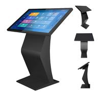 LADECNERHT Borne D'affichage Dynamique avec écran LCD 22/32 Pouces, écran Tactile Capacitif, Présentoir sur Pied De Type K, pour La Navigation en Centre Commercial, Les Commandes Black-32Inch