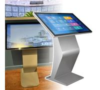 LADECNERHT Borne D'affichage Dynamique avec écran LCD 22/32 Pouces, écran Tactile Capacitif, Présentoir sur Pied De Type K, pour La Navigation en Centre Commercial, Les Commandes Silver-22Inch