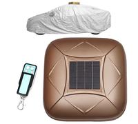 LADECNERHT Housse De Voiture Intelligente à Recharge Solaire, par Télécommande, Imperméable Coupe-Vent Anti-Neige, Isolation Thermique Double Couche, Utilisation Extérieure/Intérieure Gold-3XL