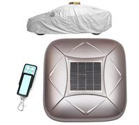 LADECNERHT Housse De Voiture Intelligente à Recharge Solaire, par Télécommande, Imperméable Coupe-Vent Anti-Neige, Isolation Thermique Double Couche, Utilisation Extérieure/Intérieure Silver-2XXL