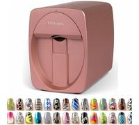LADECNERHT Imprimante Numérique Mobile pour Nail Art, Machine De Peinture à Ongles Portable, Imprimante 3D, Impression Et Séchage en 30 Secondes, pour Les Ongles des Filles à La Maison Rosegold
