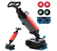 LADECNERHT Laveuse De Sol Professionnelle, Largeur De Nettoyage De 43 Cm, Capacité De Nettoyage De 12 000 Pi²/H, 240 Nettoyage en Profondeur RPM, Double Brosse, Autolaveuse électrique