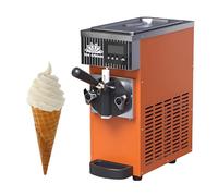 LADECNERHT Machine Commerciale à Glace Molle 450w, Fabricant De Crème Glacée, Rendement 4-5 Kg/H, Acier Inoxydable, écran LED, Nettoyage Automatique, pour Bars Domestiques, Cafés Orange