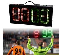 LADECNERHT Tableau De Remplacement électronique pour Le Football, Affichage LED Portable pour Le Changement De Joueur, Tableau D'affichage Numérique électronique pour Le Changement De Joueur