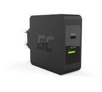 green cell Chargeur usb-c 45w pd with cable usb-c and extra usb port pour asus zenbook, hp spectre, hp envy x2 and others Noir