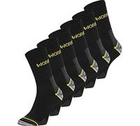 Ladeheid 6 12 Paires Chaussettes de Travail AT001 (Gris Foncé (6 Pack), 47-50)