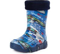 Ladeheid Bottes de Pluie Chaussure Enfant Fille Garçon Swk 05 (Bleu Voiture, 23/24 EU)