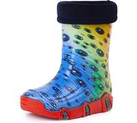 Ladeheid Bottes de Pluie Chaussure Enfant Fille Garçon Swk 08 (Multicolore L'Eau, 21/22 EU)