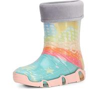 Ladeheid Bottes de Pluie Chaussure Enfant Fille Garçon Swk31 (Turquoise Modèle-31, 33/34 EU)