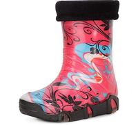 Ladeheid Bottes de Pluie Chaussure Enfant Fille Garçon Swk32 (Rose Modèle-32, 33/34 EU)