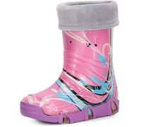 Ladeheid Bottes de Pluie Chaussure Enfant Fille Garçon Swk33 (Violet Modèle-33, 33/34 EU)