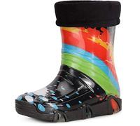 Ladeheid Bottes de Pluie Chaussure Enfant Fille Garçon Swk34 (Noir Modèle-34, 23/24 EU)