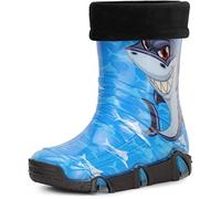 Ladeheid Bottes de Pluie Chaussure Enfant Fille Garçon Swk42 (Bleu Requin 42, 35/36 EU)