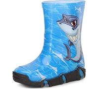 Ladeheid Bottes de Pluie Chaussure Enfant Fille Garçon SwkBW42 (Bleu Requin 42, 23/24 EU)