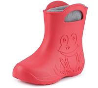 Ladeheid Bottes de Pluie en EVA Unisexe Enfant Fille Garçon LA-CA-03 (Corail/Gris, 28/29 EU)