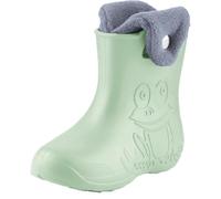 Ladeheid bottes de pluie enfant en EVA légères avec poignées, semelle antidérapante, chausson amovible avec bouton-pression LA-CA-04 (Vert olive, 22/23 EU)