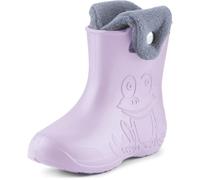 Ladeheid bottes de pluie enfant en EVA légères avec poignées, semelle antidérapante, chausson amovible avec bouton-pression LA-CA-04 (Lilas clair, 26/27 EU)