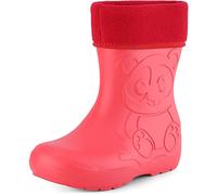 Ladeheid Bottes de Pluie Enfant en EVA Ultralégères à Motif Panda LA-CA-11 | Chaussures Imperméables, Bottes Wellington pour Garçons et Filles, Antidérapantes, Chausson Fourré Amovible, Tailles 22-33 EU