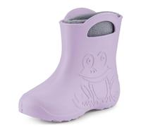 Ladeheid bottes de pluie enfant EVA imperméables ultra légères doublure chaude amovible poignées semelle antidérapante LA-CA-03 (Lilas clair, 26/27 EU)