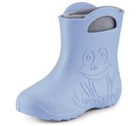 Ladeheid bottes de pluie enfant EVA imperméables ultra légères doublure chaude amovible poignées semelle antidérapante LA-CA-03 (Bleu Clair, 24/25 EU)