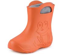 Ladeheid bottes de pluie enfant EVA imperméables ultra légères doublure chaude amovible poignées semelle antidérapante LA-CA-03 (Orange (151c), 22/23 EU)