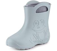 Ladeheid bottes de pluie enfant EVA imperméables ultra légères doublure chaude amovible poignées semelle antidérapante LA-CA-03 (Gris, 32/33 EU)