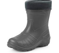 Ladeheid Bottes de pluie enfant EVA ultra-légères avec doublure amovible, antidérapantes, imperméables - Fille/Garçon - KL050 (Graphite, 22 EU)