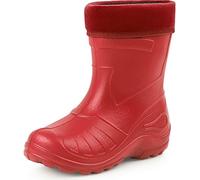 Ladeheid Bottes de pluie enfant EVA ultra-légères avec doublure amovible, antidérapantes, imperméables - Fille/Garçon - KL050 (Rouge, 26 EU)