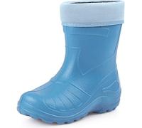 Ladeheid Bottes de pluie enfant EVA ultra-légères avec doublure amovible, antidérapantes, imperméables - Fille/Garçon - KL050 (Bleu clair, 28 EU)