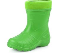 Ladeheid Bottes de pluie enfant EVA ultra-légères avec doublure amovible, antidérapantes, imperméables - Fille/Garçon - KL050 (Vert, 22 EU)