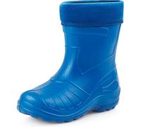 Ladeheid Bottes de pluie enfant EVA ultra-légères avec doublure amovible, antidérapantes, imperméables - Fille/Garçon - KL050 (Bleu, 23 EU)