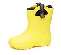 Ladeheid Bottes de Pluie Enfant Ultralégères avec Doublure Thermique pour Filles et Garçons Antidérapantes Chaussures de Pluie LA-CA-Frog245 (Jaune, 22/23 EU)