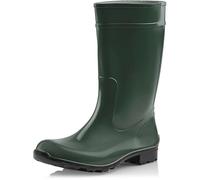 Ladeheid Bottes de Pluie Femme en Caoutchouc PVC avec Semelle Extérieure Antidérapante 100% Imperméable Chaussures pour Femmes résistantes à l'eau LA-967 (Bottle Vert/Noir, 39 EU)