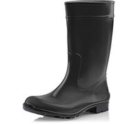 Ladeheid Bottes de Pluie Femme en Caoutchouc PVC avec Semelle Extérieure Antidérapante 100% Imperméable Chaussures pour Femmes résistantes à l'eau LA-967 (Noir/Noir, 42 EU)