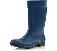 Ladeheid Bottes de Pluie Femme en Caoutchouc PVC avec Semelle Extérieure Antidérapante 100% Imperméable Chaussures pour Femmes résistantes à l'eau LA-967 (Bleu Foncé/Noir, 37 EU)