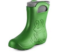 Ladeheid Bottes de pluie femme légères imperméables en mousse EVA avec doublure chaude motif grenouille semelle antidérapante poignées faciles à enfiler LA-CA-12 (Vert Émeraude, 38/39 EU)