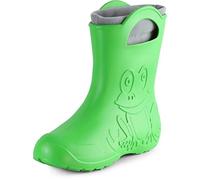Ladeheid Bottes de pluie femme légères imperméables en mousse EVA avec doublure chaude motif grenouille semelle antidérapante poignées faciles à enfiler LA-CA-12 (Vert, 38/39 EU)