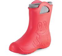 Ladeheid Bottes de pluie femme légères imperméables en mousse EVA avec doublure chaude motif grenouille semelle antidérapante poignées faciles à enfiler LA-CA-12 (Corail, 36/37 EU)
