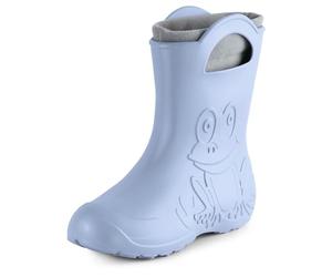 Ladeheid Bottes de pluie femme légères imperméables en mousse EVA avec doublure chaude motif grenouille semelle antidérapante poignées faciles à enfiler LA-CA-12 (Bleu Clair, 36/37 EU)