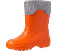 Ladeheid Bottes de Pluie Thermiques en EVA Mixte Enfant Fille Garçon LA-861-2017 (Orange151c/Gris, 34/35 EU)