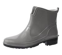 Ladeheid Bottes en Caoutchouc pour Femmes Courtes Bottines Imperméables Bottes de Pluie Élégantes et Confortables LA-930 (Gris, 36 EU)