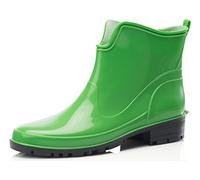 Ladeheid Bottes en Caoutchouc pour Femmes Courtes Bottines Imperméables Bottes de Pluie Élégantes et Confortables LA-930 (Vert, 36 EU)