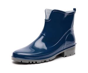 Ladeheid Bottes en Caoutchouc pour Femmes Courtes Bottines Imperméables Bottes de Pluie Élégantes et Confortables LA-930 (Bleu Foncé, 37 EU)