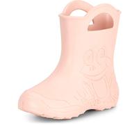 Ladeheid Bottes pluie enfant EVA ultralégères étanches avec poignées semelle antidérapante motif grenouille LA-CA-01 (Poudre Rose, 32/33 EU)