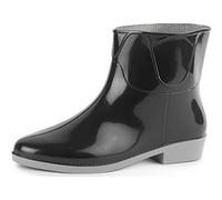 Ladeheid Bottines Bottes de Pluie Chaussure Femme LAZT201801 (Noir/Gris, 41 EU)